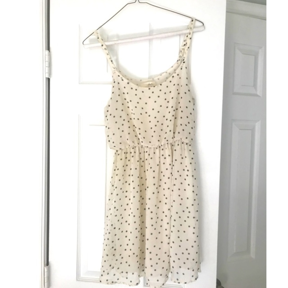 Black polka dot dress